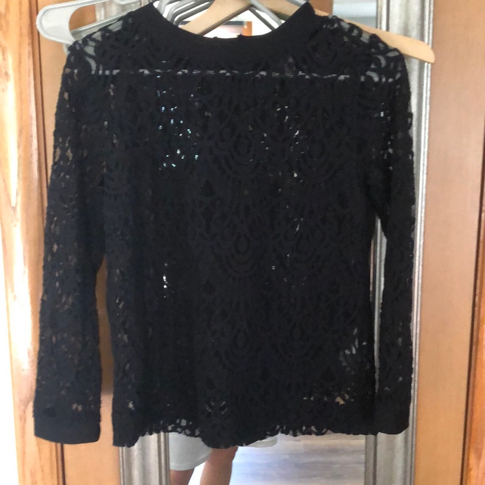lace black top